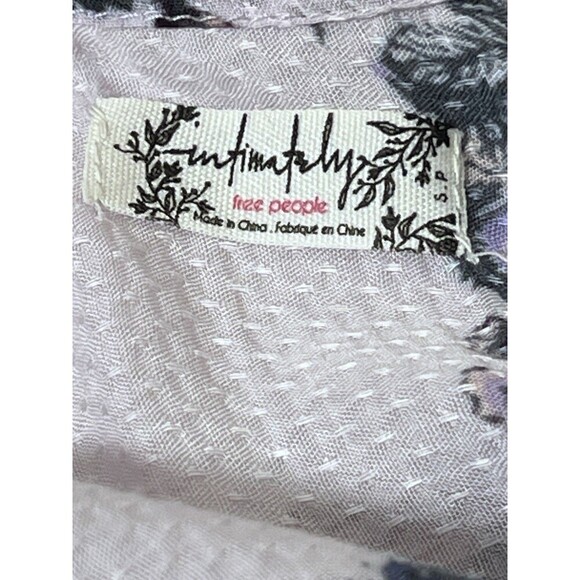 Free People Intimately Floral Print Semi Sheer Tank Dress Lightweight Women Smal - Picture 5 of 7